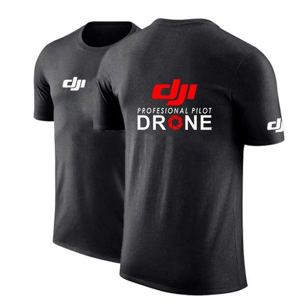 Herren-T-Shirts 2022 Sommer New DJI Professional Pilot Drohne gedrucktes T-Shirt Mens Beliebte Laufsport-T-Shirt Schnelltrocknend T-Shirt T240425