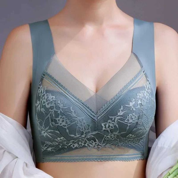 Bras Ceece Ceece Cure Cup Cup Back Back Bra Bra Plus Кружевая принцесса обертка для женщин с разноцветными топами Y240426