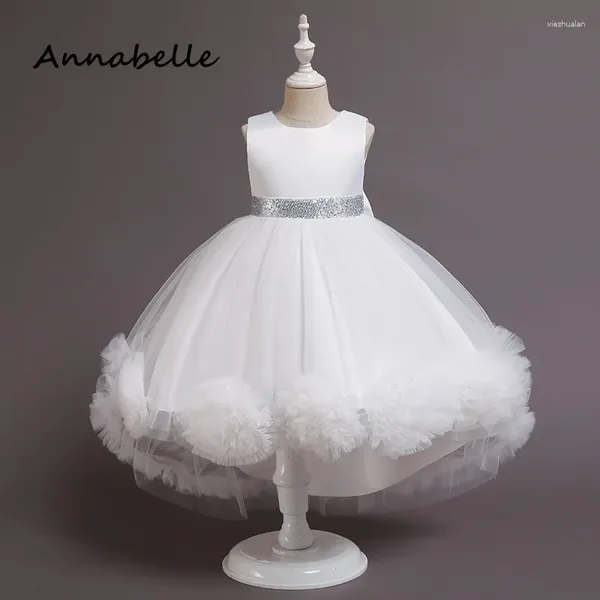 Девушка платья Annabelle Flower Bressmaid платье для свадьбы в день рождения дети кружево пухлые роскошные элегантные вечеринки Рождество