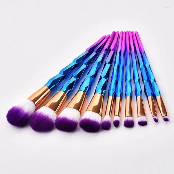 Ben spazzole per trucco 10pcs Diamond Set Foundation Concealer Concealer Blush Eye Lip Face Make Up Cosmetic Tool