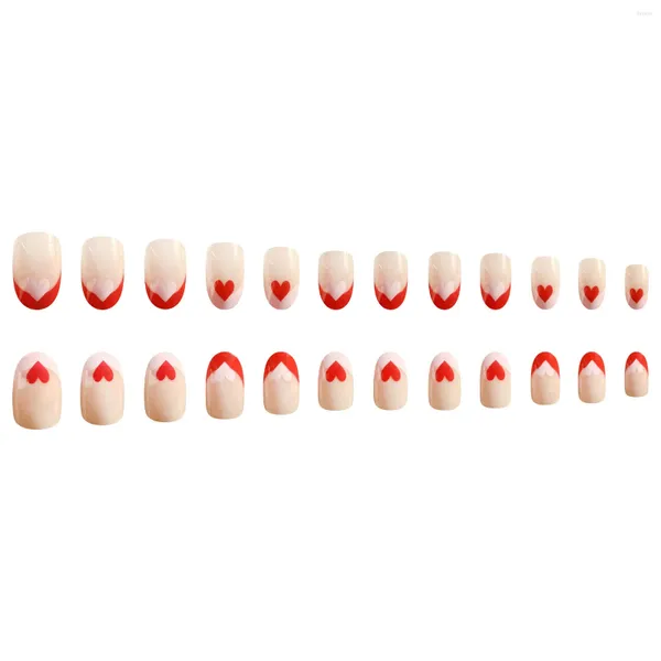 False Nails 24pcs French Tip Premere la Dual Color Tips a doppio colore per le donne decorazioni per manicure