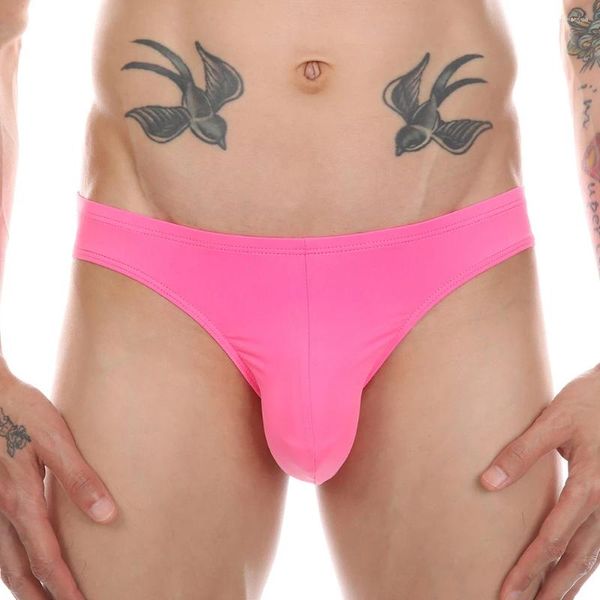 Underpants 1PC Herren sexy weiche Bulge -Beutel Unterwäsche Unterlagen Low Taille Solid Color Männchen Panties Dessous Dessous