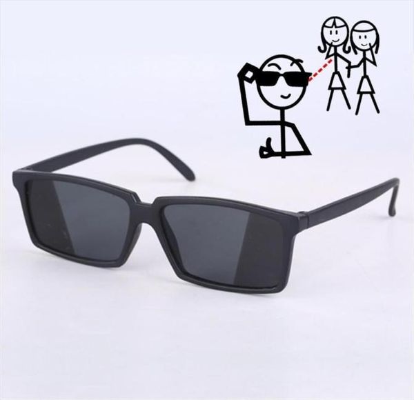 Óculos retrovisores anti -rastreamento Veja por trás dos óculos de sol Spy Shades com espelho nas extremidades laterais fantasia para adult6944128