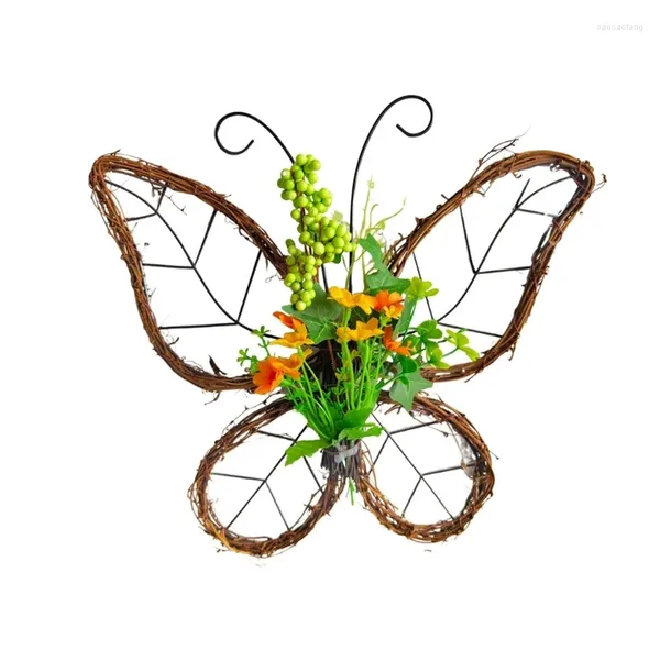 Fiori decorativi Fiore artificiale Fiore Spring Butterfly per il matrimonio del giardino della porta d'ingresso