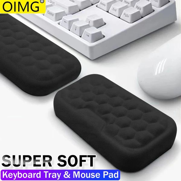 Wrist Mouse Protecção do teclado Rest Pad Massage Textura para PC Laptop Gaming Office Teclado Mouse Stand Memory Cotton Rest 240429