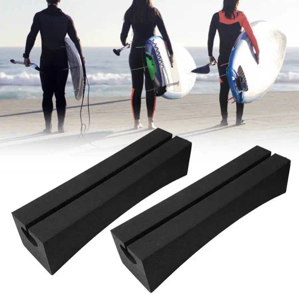 Barcos portátil EVA Soft Oval Car teto de barras de telhado para prancha de caiaque Stand -up Standup Paddle Push Sink Chuck Cover novo 1 par de 1 par