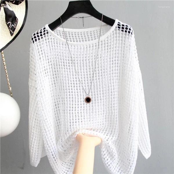 Maglioni femminili Donna Fashion Mash Mash Pullover femmina Summer Casual Ladies Elegant Scated Tops Bellissimo scialle Q141