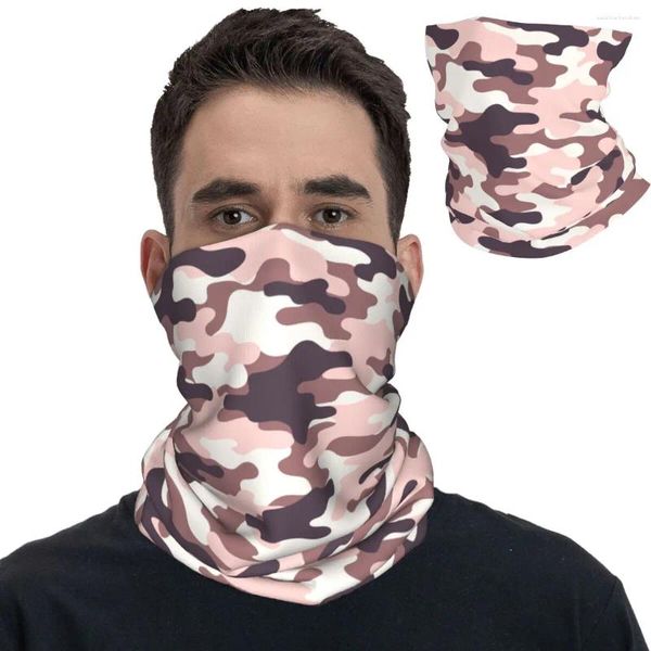 Lenços rosa Camuflagem militar rosa Bandana Garda de pescoço Exército camuflante Balaclavas Wrap Sconha Ciclismo quente Adulto unissex durante toda a temporada