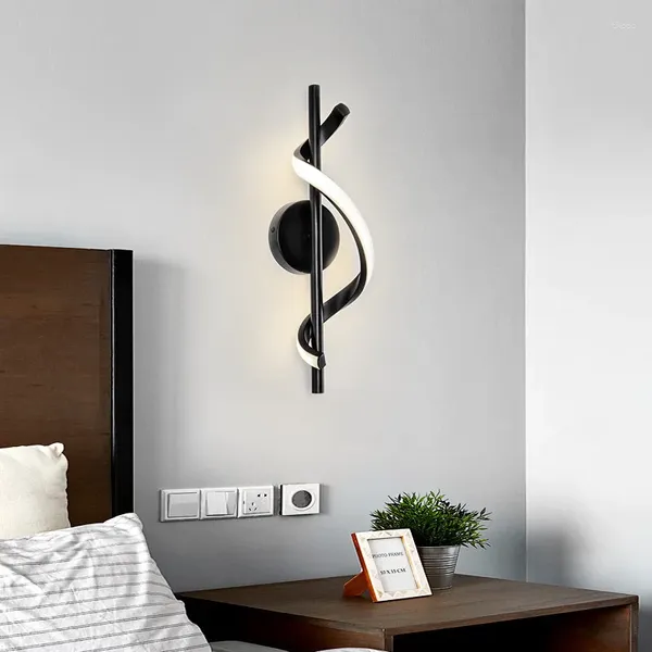 Duvar lambası Modern Led Spiral Avize Ev Dekoru Asma Lambalar Batak Odası Başucu Mutfak Bar 220V için Sconce Işık fikstürü