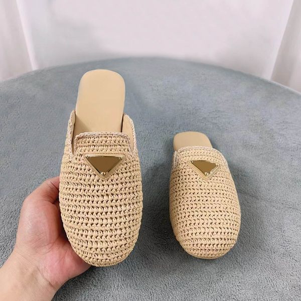 Дизайнерские тапочки Crochet Flatform Slides Slides Sandal