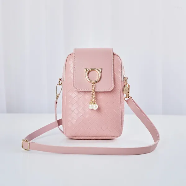 Bolsas de noite Mulheres pequenas bolsas crossbody saco tecidas colorido celular ombro tagarelas bolsa de dinheiro feminino diagonal de alta qualidade