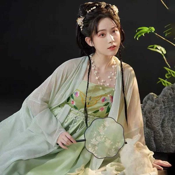 Abbigliamento etnico Hanfu Abito tradizionale Donne Ancient Chinese Hanfu Outfit Female Opera Costume Spettale Show Hanfu Tang Cinese Dress