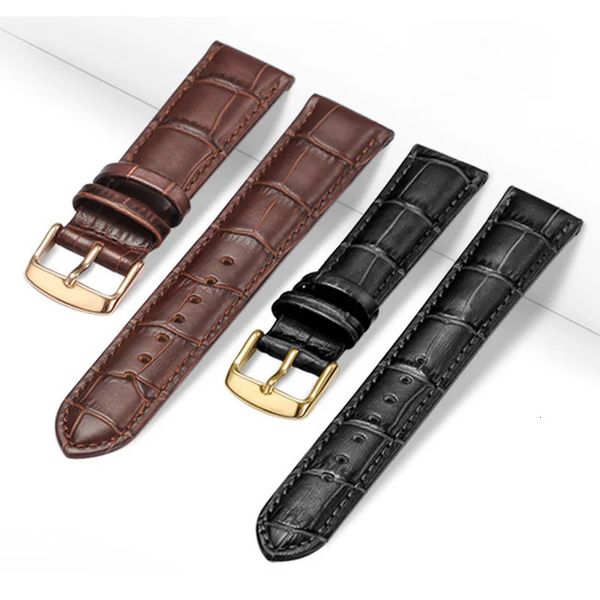 Relógio de couro de substituição universal Banda de relógio de couro para homens 12mm 14mm 16mm 18mm 19mm 20mm 21mm 22mm Watch Band 240409