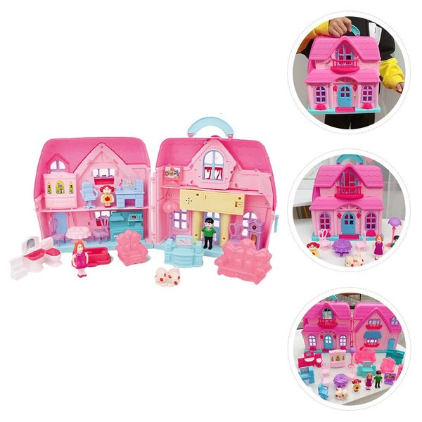 Ящик для хранения принцессы Kidstoys Mini Plastic Light Light Matter Children Diy Dollhouses 240423
