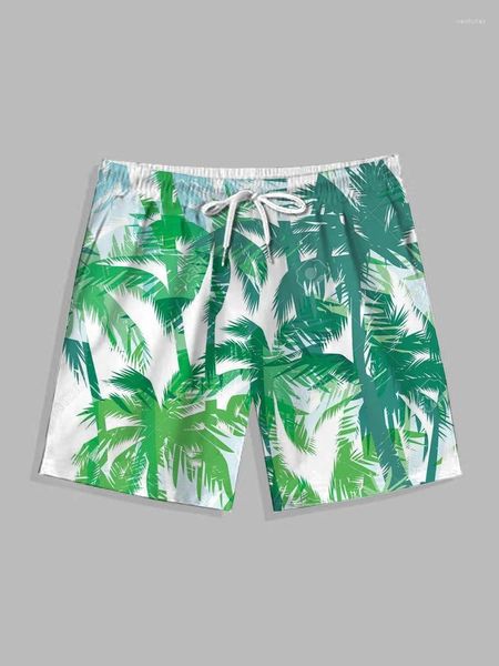Shorts maschile 2024 Seaside Hawaiian in stile estivo vacanza in piscina spiaggia di piscina stampe di cocco sciolto
