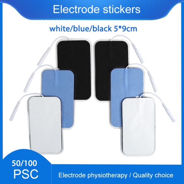 Produtos 5*9cm Electrods Pads 2mm Tornnas de plugue de 2 mm EMS Estimulador do músculo nervoso Acupuntura Máquina de fisioterapia em gel de eletrodo