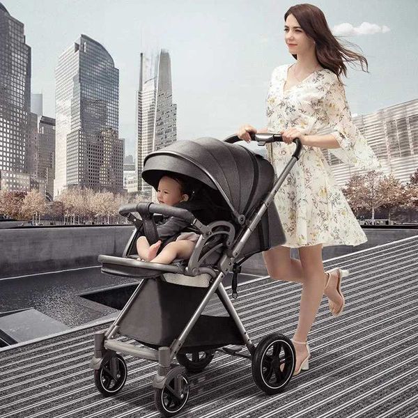 Passeggini# Luxury Baby Passeggino con quattro ruote per sedersi o sdraiarsi shock che assorbe Q240429