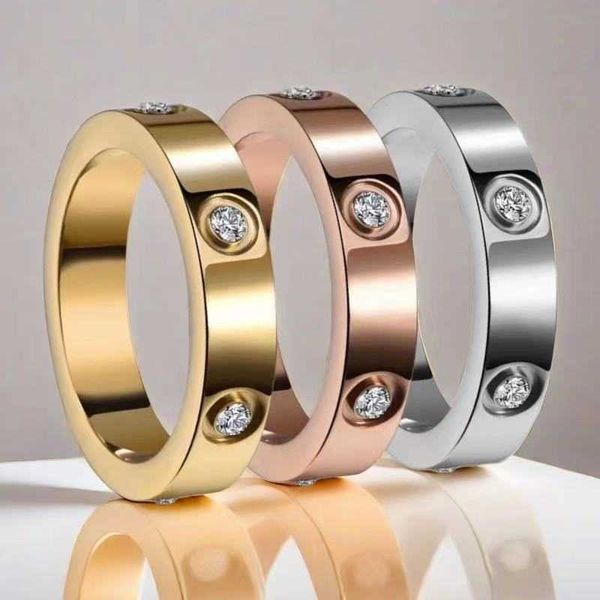 Of Love Design Sense Promise Ring Ring Ring Female Luxury Highend Non Fading Style com carrinho anéis originais