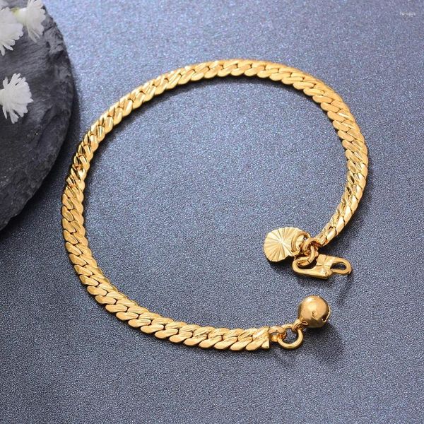 Braccialetti Link Bracletti placcati in oro per donne Dubai sposa nozze bracciale etiope Africa bracciale gioiello a catena regali