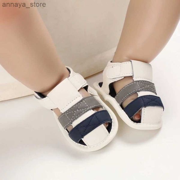 Sandalen Sommer Neugeborene Babyschuhe Baumwolle Baby Sandalen Baby Bett Schuhe lässig Kinder Kinder Mules Kinderkleidung Jungen und Mädchen 0-18 Monate alte alte 240429