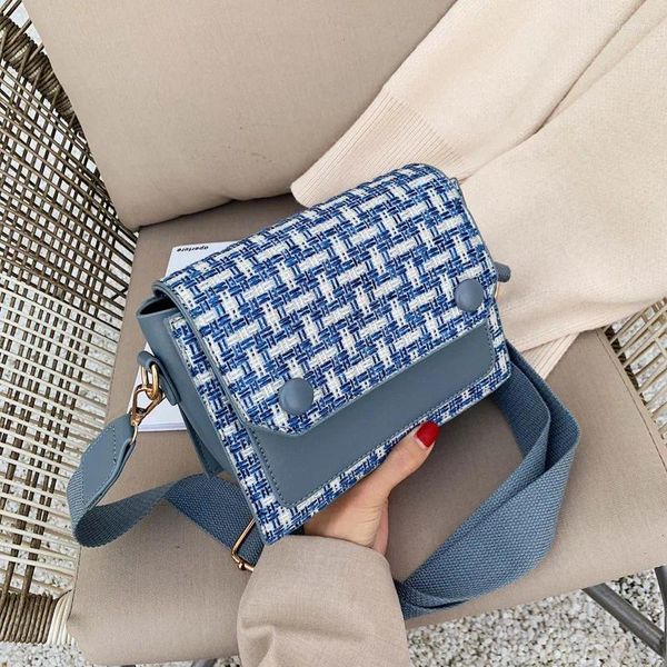 Bolsas de ombro 2024 Moda Bolsa feminina Trendy Check Lady Casual Girl