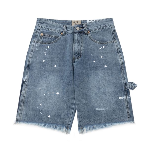 Summer High Street remendou shorts de retalhos e jeans para homens tamanho m l xl xxl