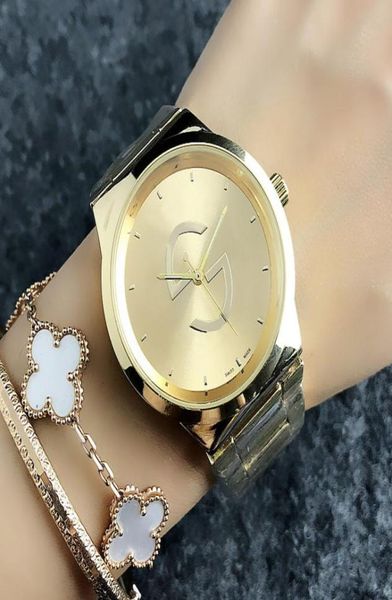 Top Brand Wrist Watches Fashion Mulheres Ladies Meninas Estilo de Luxúria Banda de Aço Metal Relógio GU 424253654