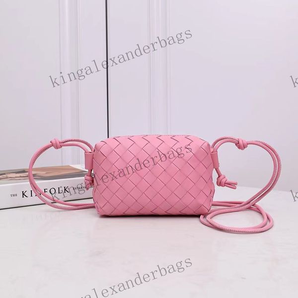 10a designers de qualidade de espelho retro Bolsa de tamanho pequeno17cm Bag de bolsa de câmera Bolsa de bolsa de senhora Designer 2023 bolsas de couro feminino loop cassete color lcross pequeno quadrado