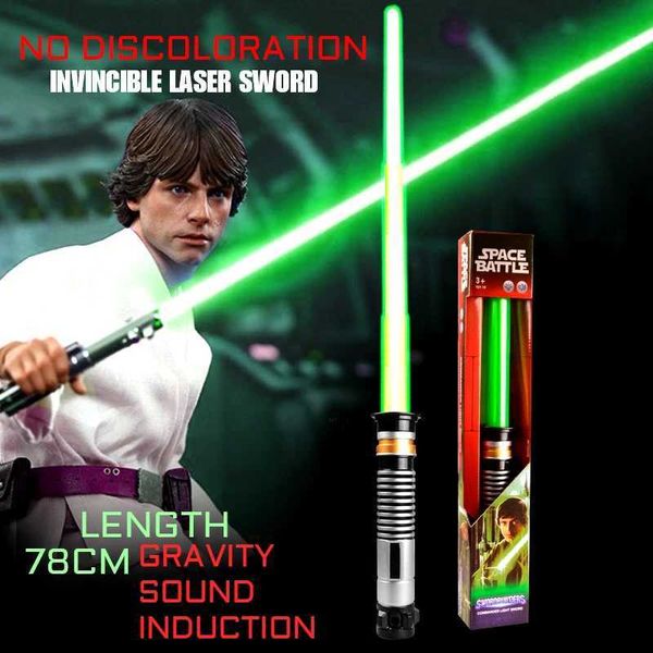 LED STASS DE LIGHTS SABER DO TROOLHO DE CRIMENTOS ESPAÇA DE ESPAÇA DE ESPAÇÃO LUMINAIS RGB RGB Role-playing Light Outdoor War Stick Stick Childrens Toy T240428