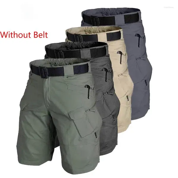 Shorts masculinos homens de verão cargo externo cargo militar masculino tático à prova d'água urbana acampamento de trekking calças de caminhada de várias bolsas 6xl