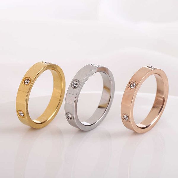 Обещание кольцо любви роскошное и изысканное кольцо кольца Классика 18K Розовое золото Свадьба с бриллиантами для мужчин с парой с тележкой оригинальные кольца