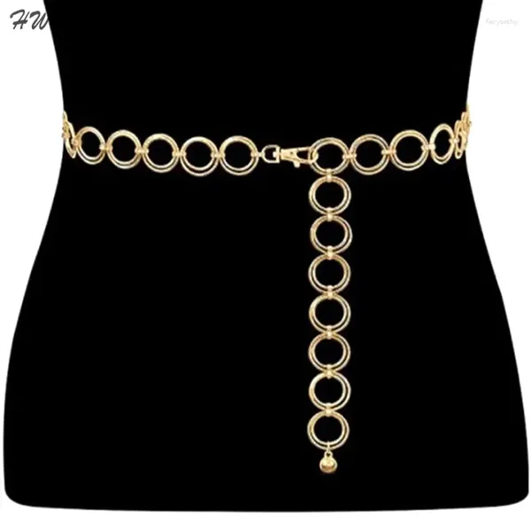 Cintos Ladies estilo hip hop punk cintura anel de anel ajustável Womans Belt Fashion WAIST