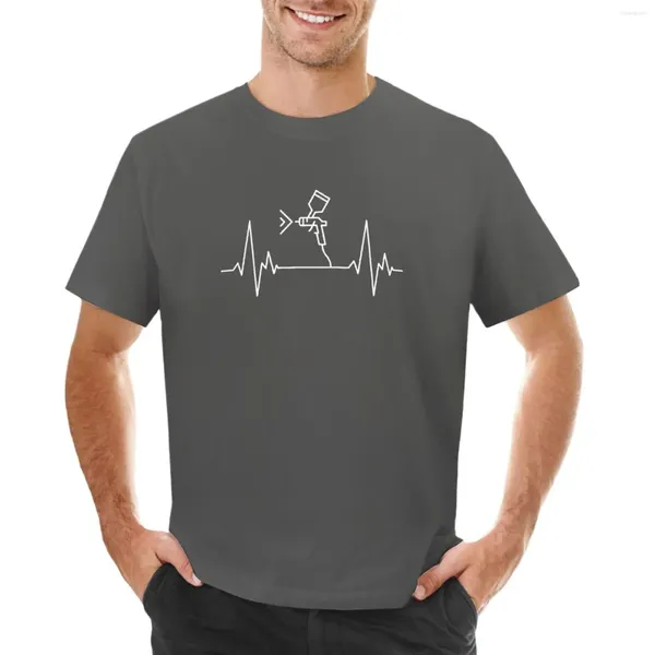 Canotte da uomo spray pistola heartbeat - t -shirt di pittura per body automobilistica ragazzi stampa anime a maniche corta magliette camicie da allenamento da uomo