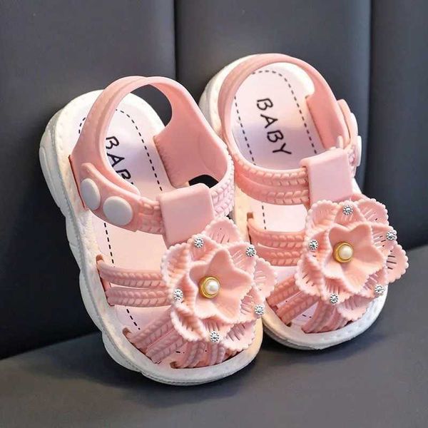 Sandali ragazze sandali da 0 a 3 anni estate anti-slip sola sola abbigliamento esterno Baotou Principessa carina scarpa per bambini