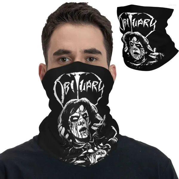 Scarves ölüm ilanı Band Death Metal Bandana Boyun Gaiter Baskılı Ağır Maske Eşarp Çok Kullanımlı Kenar Çevrim