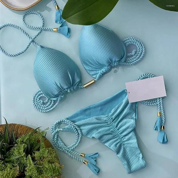 Da bagno da nuoto da bagno spiaggia bikini set rapido asciugatura donna cinghie multistrato che fa il bagno affascinante imbottito