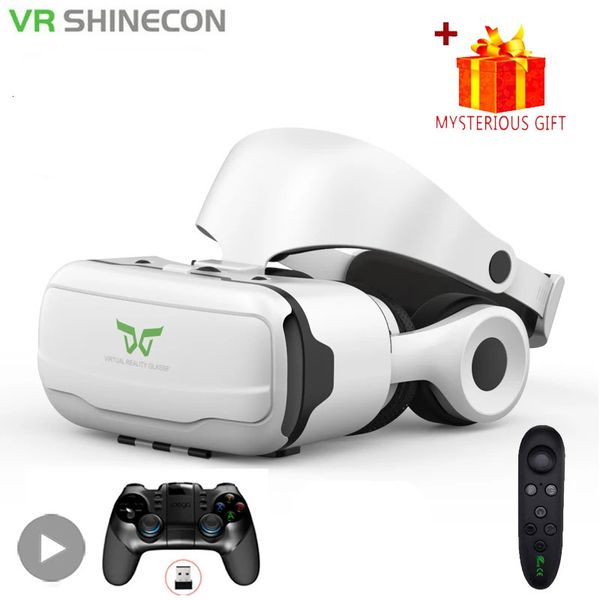 VR Glasses Realidade virtual Capacete de fone de ouvido 3D para Android Smartphone Phone Mobile With Controller Game Wirth Real Goggles 240424