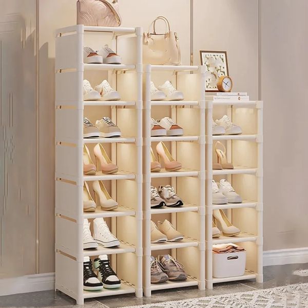 Definir sapatos Organize o espaço de parede multicamada, economia de sapato diy prateleira