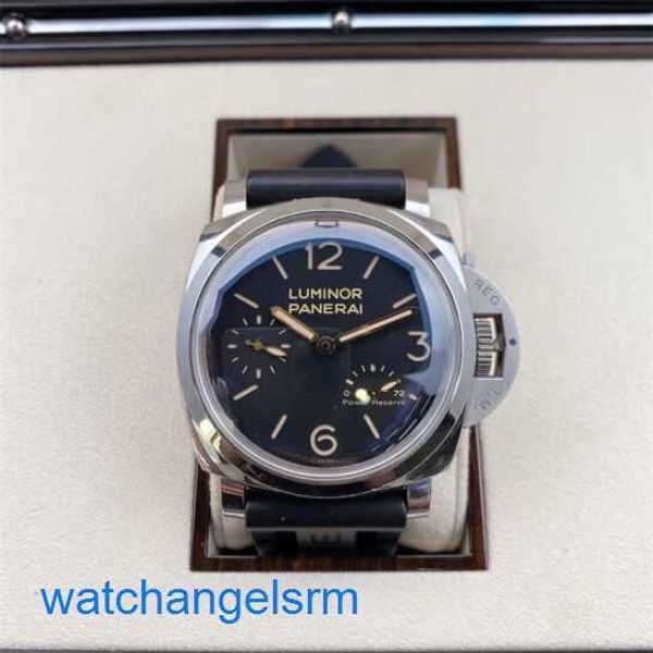 Boş zaman bileği saat Panerai Kauçuk Kayış Çelik Seramik Titanyum Metal Manuel Makineler Otomatik Makine Erkekler Luminor Serisi PAM00423 Çapı 47mm