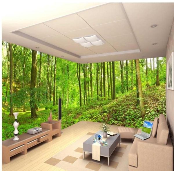 Luxus europäische moderne Waldlandschaft riesiger Hintergrund Wandmaler 3D Wallpaper 3D Wall Papers für TV -Hintergrund8856120