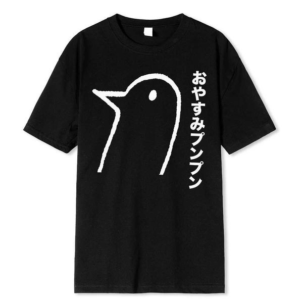 Erkek Tişörtler Oyasumi Punpun Modal Baskı T-Shirts Komik Anime Strtwear Camisetas Erkek Kadın Kısa SLV Moda Harajuku Çizgi Film T Shirt Y240429