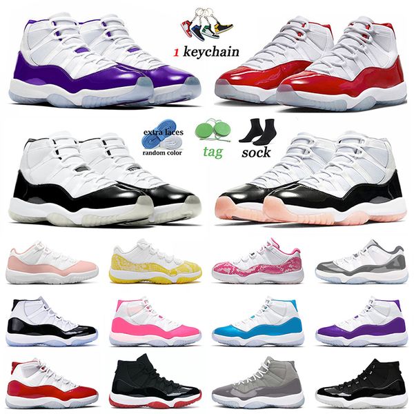 11 кроссовок дизайнерские баскетбольные туфли Jumpman 11S OG DMP Gratitude Space Jam Низкая вишневая неаполитан разведена 72-10 мужские женские джаки