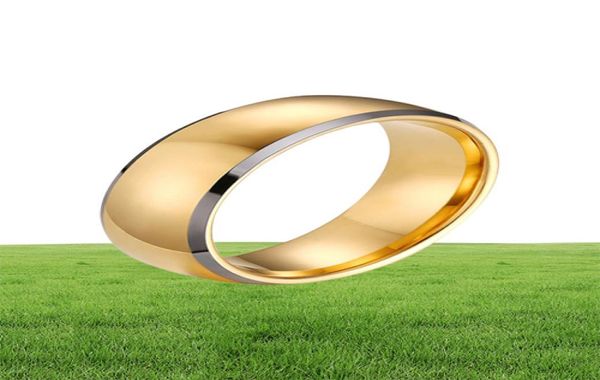 Обручальное кольцо Потрясающее куполовое золото, покрытое вольфрамовым карбидом, обручальное кольцо3138101