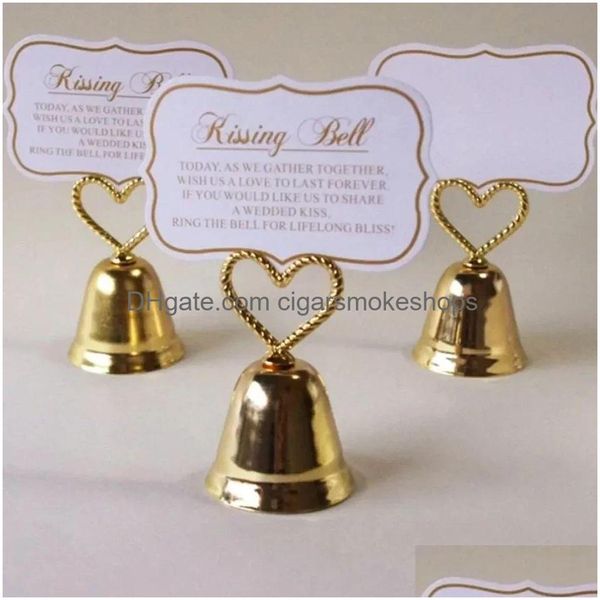 Другое мероприятие поставки поставки поцелуя Bell Sier Gold Place Владелец карт/владелец PO Свадебный стол
