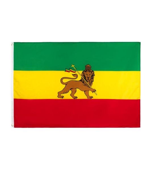 Rasta Lion of Judah Flag per decorazione e utilizzo interno all'aperto stampato digitale Retail direct Factory 100 poliestere 90x1508012843