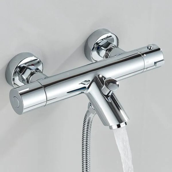Definir torneiras de chuveiro termostático cromo válvula banheiro termostato misturador de torneira de torneira quente e fria misturador de banho de banho de banho de núcleo de banho