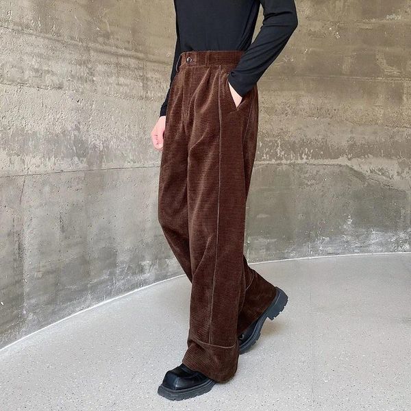 Мужские брюки 2024 Осенний корейский стиль вельветовая лента