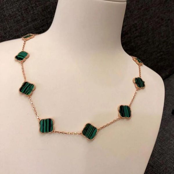Роскошная модная винтаж 4/четыре листового клевер Колье элегантное десять классического браслетного ожерелья женского ювелирного ожерелья женского ювелира