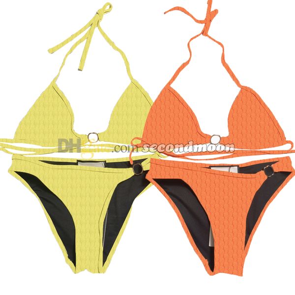 Women Surfing Beachwear Beachwear Letter Luxury Stampa Bikini set sexy Halter Bathing costume da bagno da viaggio in spiaggia