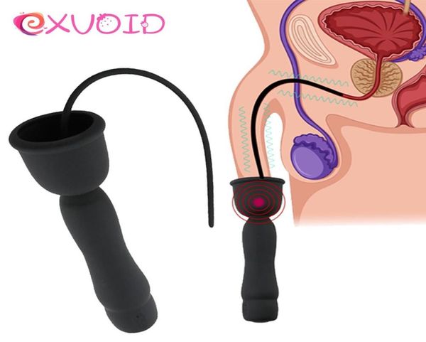 Dilatador de vibrador de plugue exvoid Penis sons do pênis masculino Inserir dispositivo de cateter uretral brinquedos sexuais para homens massagem anal de próstata x0326697050